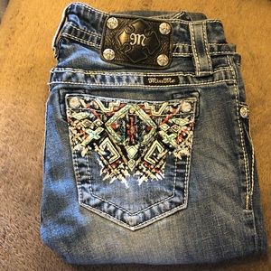 Aztec / tribal print miss me jeans